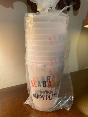 NWT set of 10 cups “Alabama Is My Happy Place”